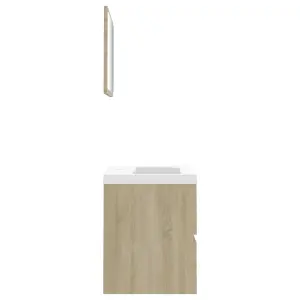 Berkfield Bathroom Furniture Set Sonoma Oak Engineered Wood