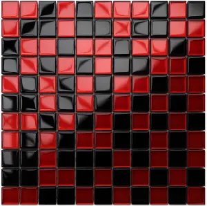 Glass mosaic on mesh for bathroom or kitchen 300mm x 300mm - Milan