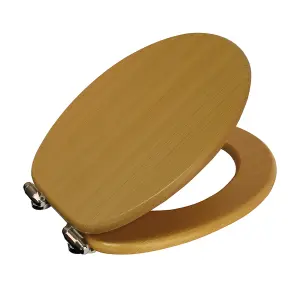 Showerdrape Norfolk Soft Close Beech Wooden Toilet Seat