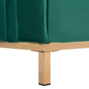 Right-Hand Corner Sofa OSLO Dark Green Velvet Right Hand