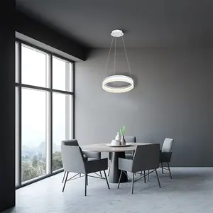 Milagro Ring 40CM LED Designer Pendant Lamp A Stunning Centrepiece Formed From A Hypnotic White Circular 24W(120W) LED Hoop