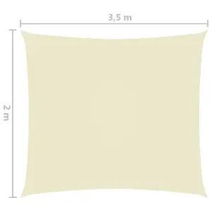 Berkfield Sunshade Sail Oxford Fabric Rectangular 2x3.5 m Cream