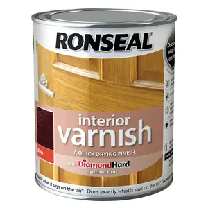 Ronseal Diamond hard Deep mahogany Gloss Wood varnish, 750ml