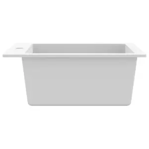 Berkfield Overmount Kitchen Sink Single Basin Granite Cream White