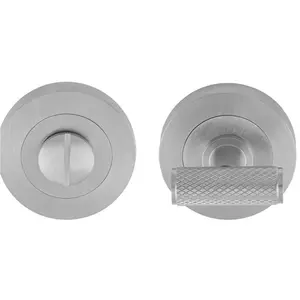 Knurled T Bar Thumbturn & Release Lock - Satin Chrome - Bathroom Door WC