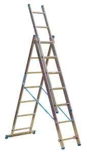 Sealey Aluminium Extension Combination Ladder 3x7 EN 131 ACL307