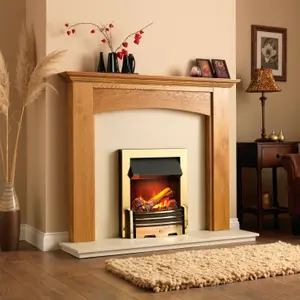 Dimplex Opti-myst Brass effect Electric Fire (D)65mm