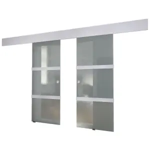 Berkfield Double Sliding Door Glass