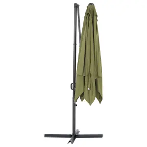 Cantilever Parasol 2.45 x 2.45 m Green MONZA II