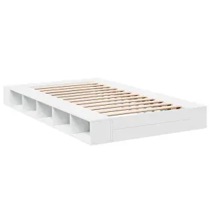 Berkfield Bed Frame without Mattress White 120x190 cm Small Double