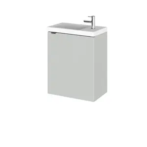 Fusion 400mm Free-standing Single Vanity Unit Gloss Grey Mist