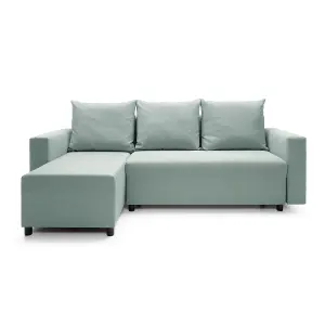 Oslo Reversible Corner Sofa Bed in Pistachio