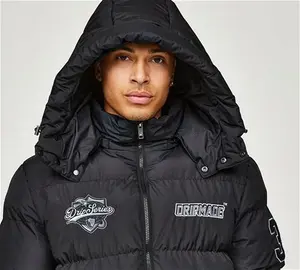 Dripmade Chief Short Puffer Jacket - Black - Size XL