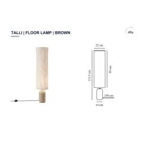 Nordlux DFTP Talli Indoor Living Dining Bedroom Floor Lamp In Brown (Height) 113.5cm