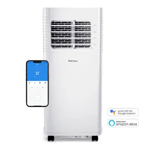 Pro Breeze 5000 BTU Smart Portable Air Conditioner With Dehumidifying & Fan Function - Smart App Compatible, Window Kit Included