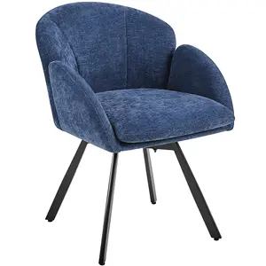 Yaheetech Cute Makeup Vanity Chair Accent Armchair Swingable - Blue