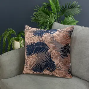 Paoletti Palm Grove Velvet Jacquard Feather Rich Cushion