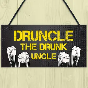 Funny Uncle Gift Druncle Hanging Plaque Funny Gift For Him From Niece Nephew Brother Plaque