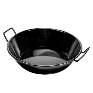 Royalford 32cm Enamel Wok Pan Induction Safe Shallow & Deep Frying