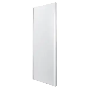 GoodHome Naya Framed Silver Chrome effect Clear No design Fixed Shower panel (H)195cm (W)90cm