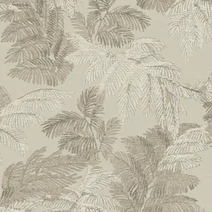 Galerie Italian Style Bronze Palm Leaf Design Wallpaper Roll