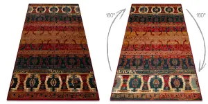 Wool carpet OMEGA TAPAS ethnic, light ruby 200x300 cm