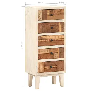 Berkfield Drawer Cabinet 45x30x105 cm Solid Reclaimed Wood