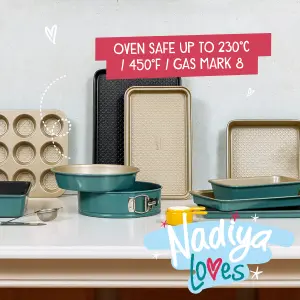 Prestige Nadiya Teal Rectangle Carbon Steel Dishwasher Safe Non-Stick Roast & Bake Tin 9 x 13"