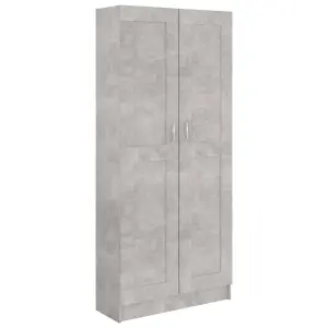 Berkfield Book Cabinet Concrete Grey 82.5x30.5x185.5 cm Engineered Wood