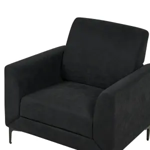 Beliani Modern Armchair FENES Fabric Black