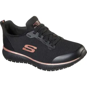 Skechers Squad SR Occupational Shoe Black/Rose Gold