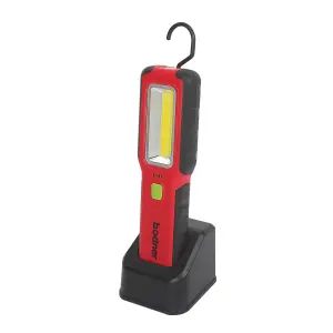 Diall Red & black LED Inspection light 8W 230V