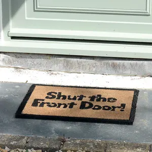 Shut the Front Door Novelty Doormat Unique Funny Coir Mats Doormats Coir PVC