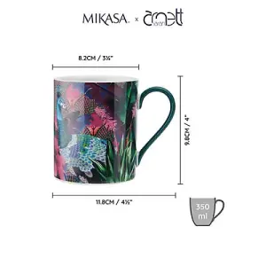 Mikasa x Sarah Arnett 350ml Mug with Peacock Print