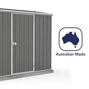 Absco Space Saver Pent Woodland Grey Metal Garden Storage Shed 2.26m x 0.78m (7.5ft x 3ft)