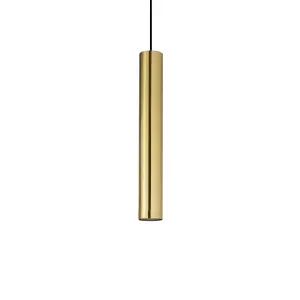 Luminosa Look Decorative Slim Pendants Brass Sat, GU10