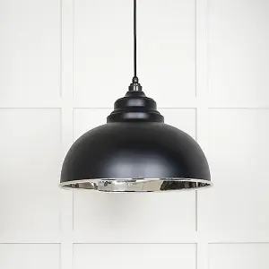 Smooth Nickel Harborne Pendant in Elan Black