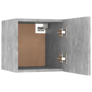 Berkfield Wall Mounted TV Cabinet Concrete Grey 30.5x30x30 cm