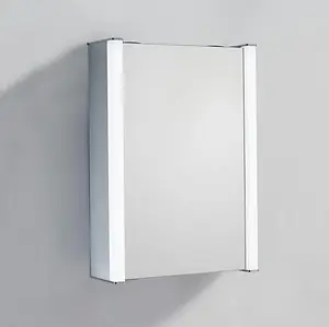 Noel LED Illuminated Single Mirrored Wall Cabinet (H)700mm (W)500mm