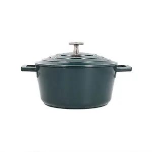 MasterClass Cast Aluminium 20cm Casserole Dish, Hunter Green