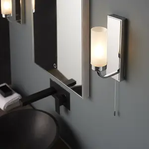 ForlÃ¬ Bathroom Wall Lamp Chrome Plate & Frosted Glass IP44