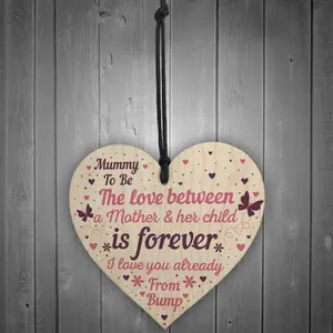 Red Ocean Mummy To Be Hanging Gift Sign New Mummy Love Bump Gifts