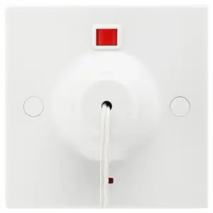 BG 803 50A 2 way White Pull cord switch