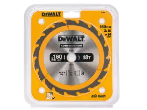 Dewalt DT1931-QZ Portable Construction Circular Saw Blade 160 x 20mm x 18T