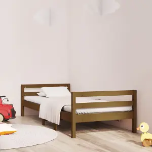 Berkfield Bed Frame Honey Brown 90x200 cm Solid Wood Pine