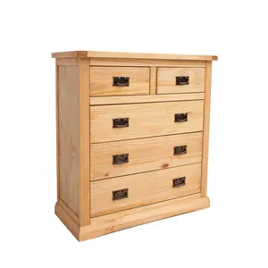 Lucca 5 Drawer Chest of Drawers Bras Drop Handle