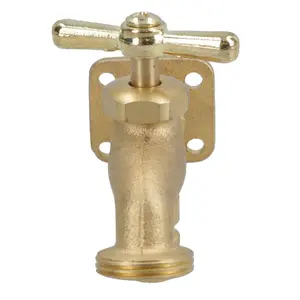 Brass Outdoor Outside Garden Water Tap + Adaptor 3/4in BSP Thread Portable