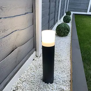 CGC Dark Grey Anthracite Medium Outdoor Garden Post Pathway Light