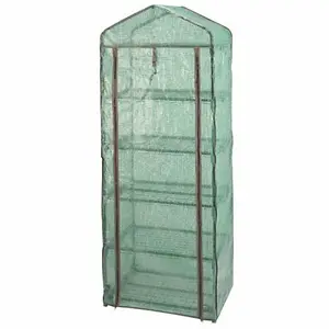 5 Tier Garden Greenhouse with Roll Up Door