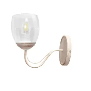 Luminosa Allena Wall Lamp White, Gold, Transparent 10cm